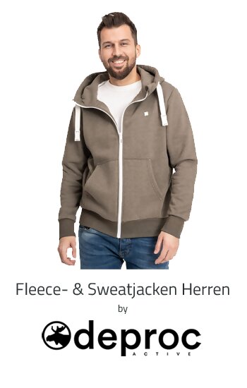 Supersoftes, cleanes Zip Hoodie GRUNDSOLIDES SUPERSWEATSHIRT mit 100 Prozent Understatement-Faktor von DEPROC active